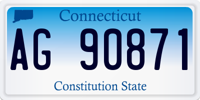 CT license plate AG90871