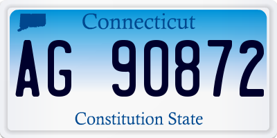 CT license plate AG90872