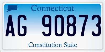 CT license plate AG90873