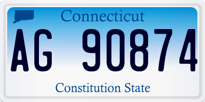 CT license plate AG90874