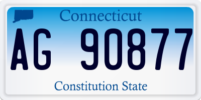 CT license plate AG90877