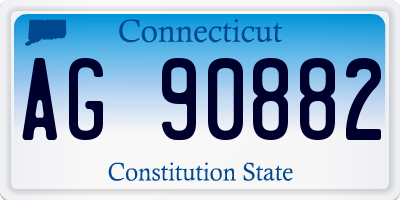 CT license plate AG90882