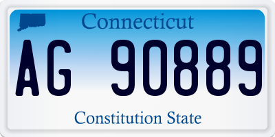 CT license plate AG90889