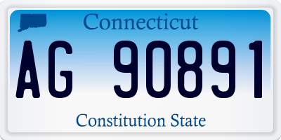 CT license plate AG90891