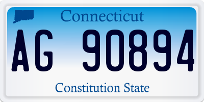 CT license plate AG90894