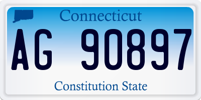 CT license plate AG90897