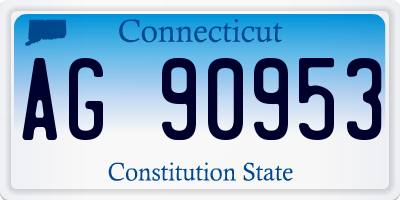 CT license plate AG90953