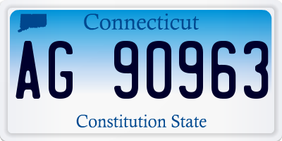 CT license plate AG90963