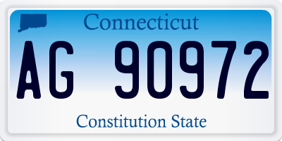 CT license plate AG90972