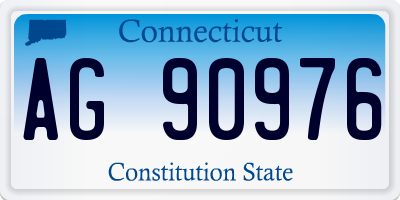 CT license plate AG90976