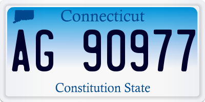 CT license plate AG90977