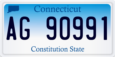 CT license plate AG90991