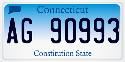CT license plate AG90993