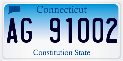 CT license plate AG91002