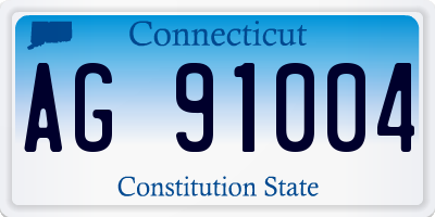 CT license plate AG91004