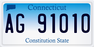 CT license plate AG91010