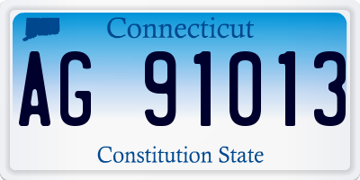 CT license plate AG91013