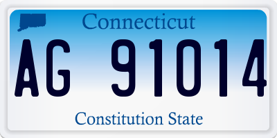 CT license plate AG91014