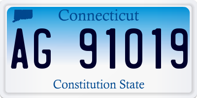 CT license plate AG91019