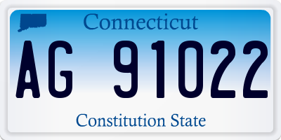 CT license plate AG91022