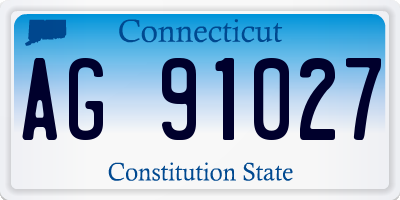 CT license plate AG91027