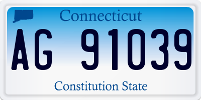 CT license plate AG91039