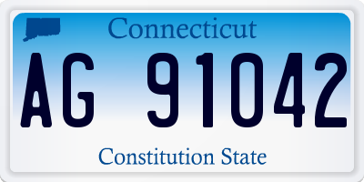 CT license plate AG91042