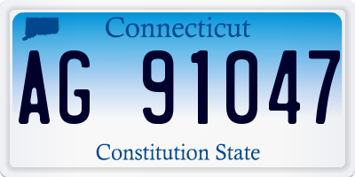 CT license plate AG91047