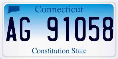 CT license plate AG91058