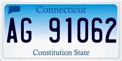 CT license plate AG91062
