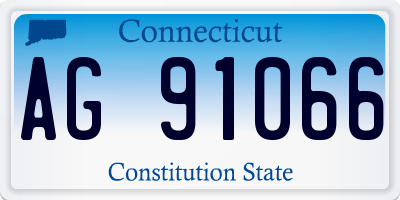 CT license plate AG91066