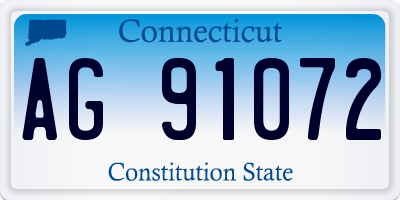 CT license plate AG91072