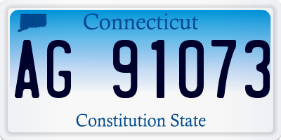 CT license plate AG91073
