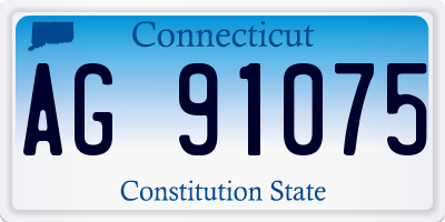 CT license plate AG91075