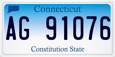 CT license plate AG91076