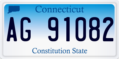 CT license plate AG91082