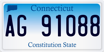 CT license plate AG91088