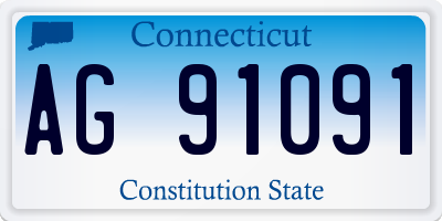 CT license plate AG91091