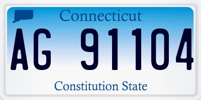 CT license plate AG91104