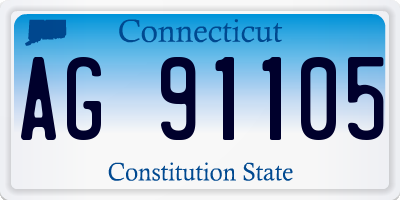 CT license plate AG91105