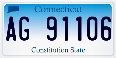 CT license plate AG91106
