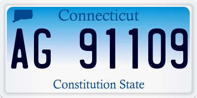 CT license plate AG91109