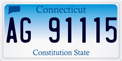 CT license plate AG91115