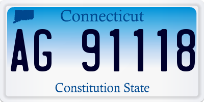 CT license plate AG91118