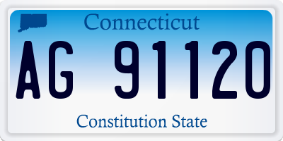 CT license plate AG91120