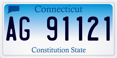 CT license plate AG91121