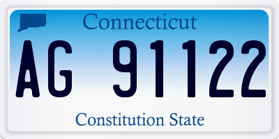 CT license plate AG91122