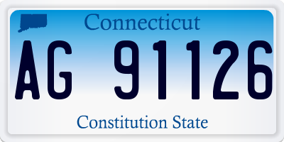 CT license plate AG91126
