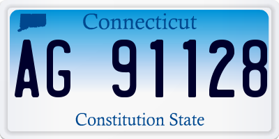 CT license plate AG91128