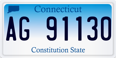 CT license plate AG91130